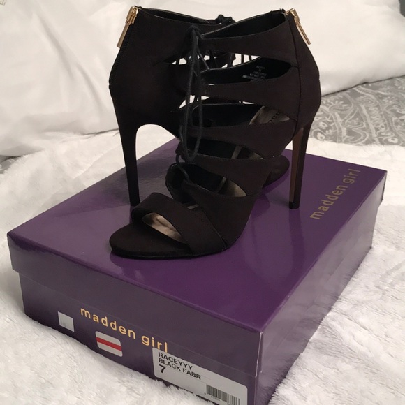 Madden Girl Shoes - NWOT Madden Girl Black Lace Up Heels